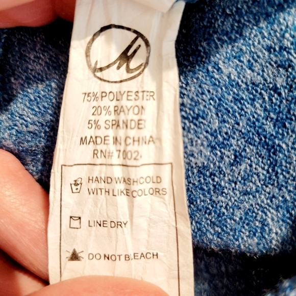 Mod-O-Doc Teal Marled Knit Crossover Layered Long Sweater - Picture 7 of 8